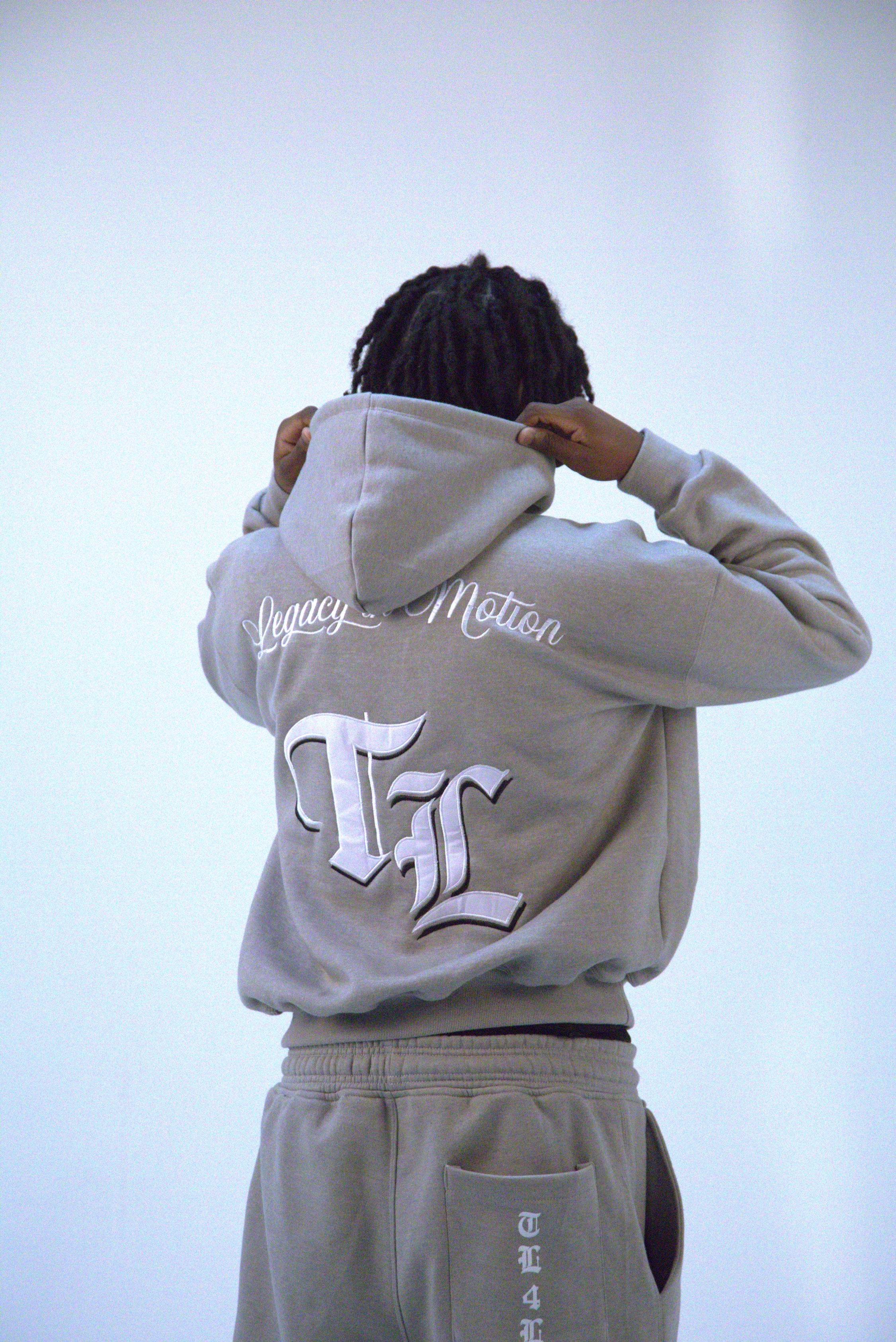 "TL" Heavyweight Grey Hoodie