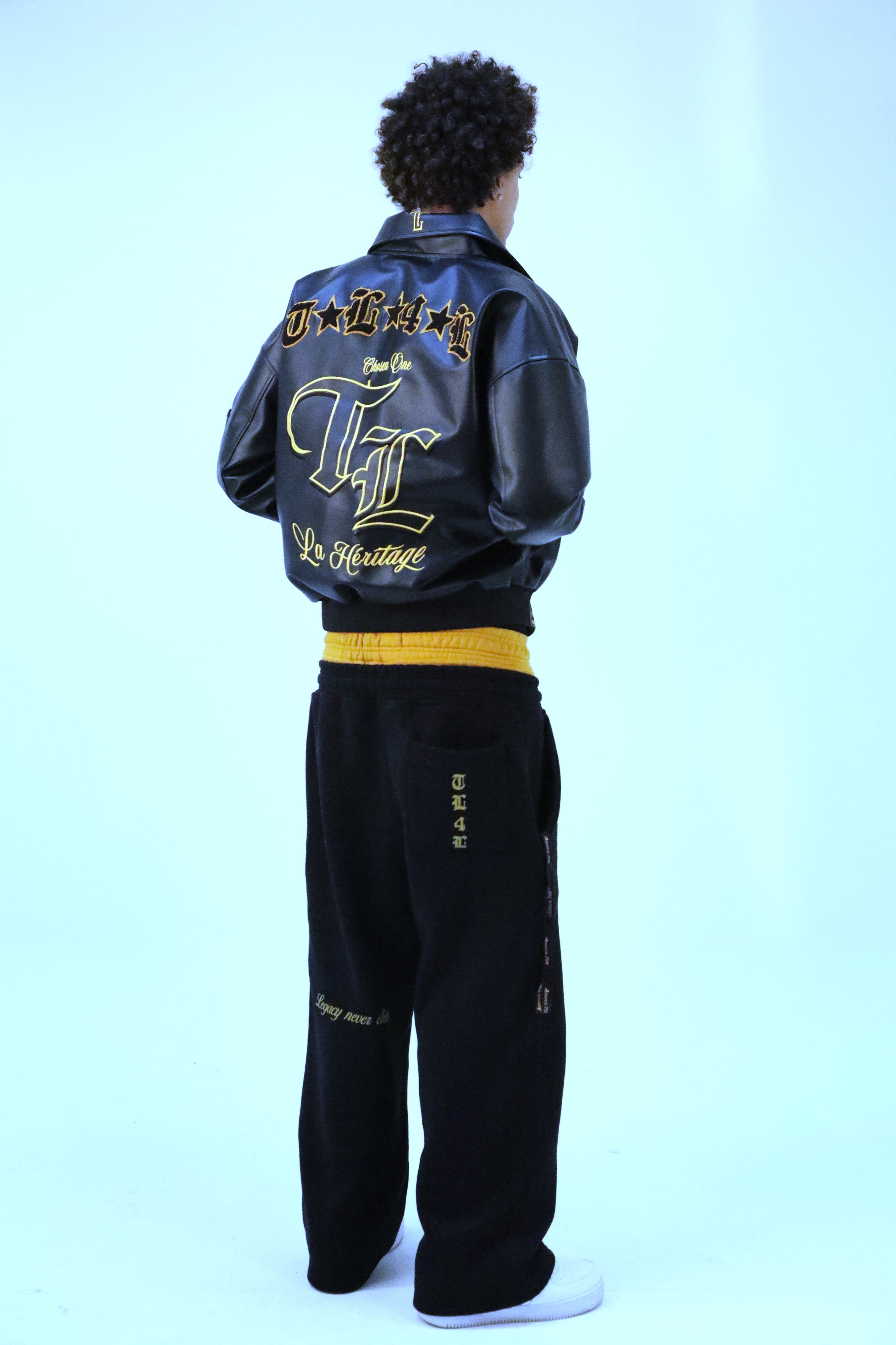 "Street Heritage" Black and Gold Heavyweight Jogger