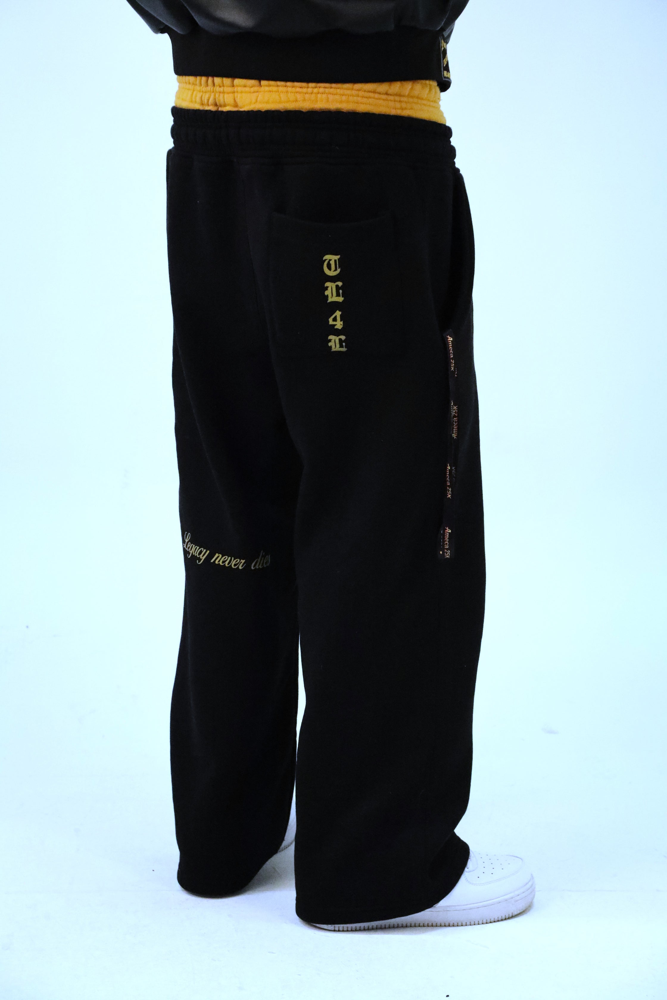 "Street Heritage" Black and Gold Heavyweight Jogger