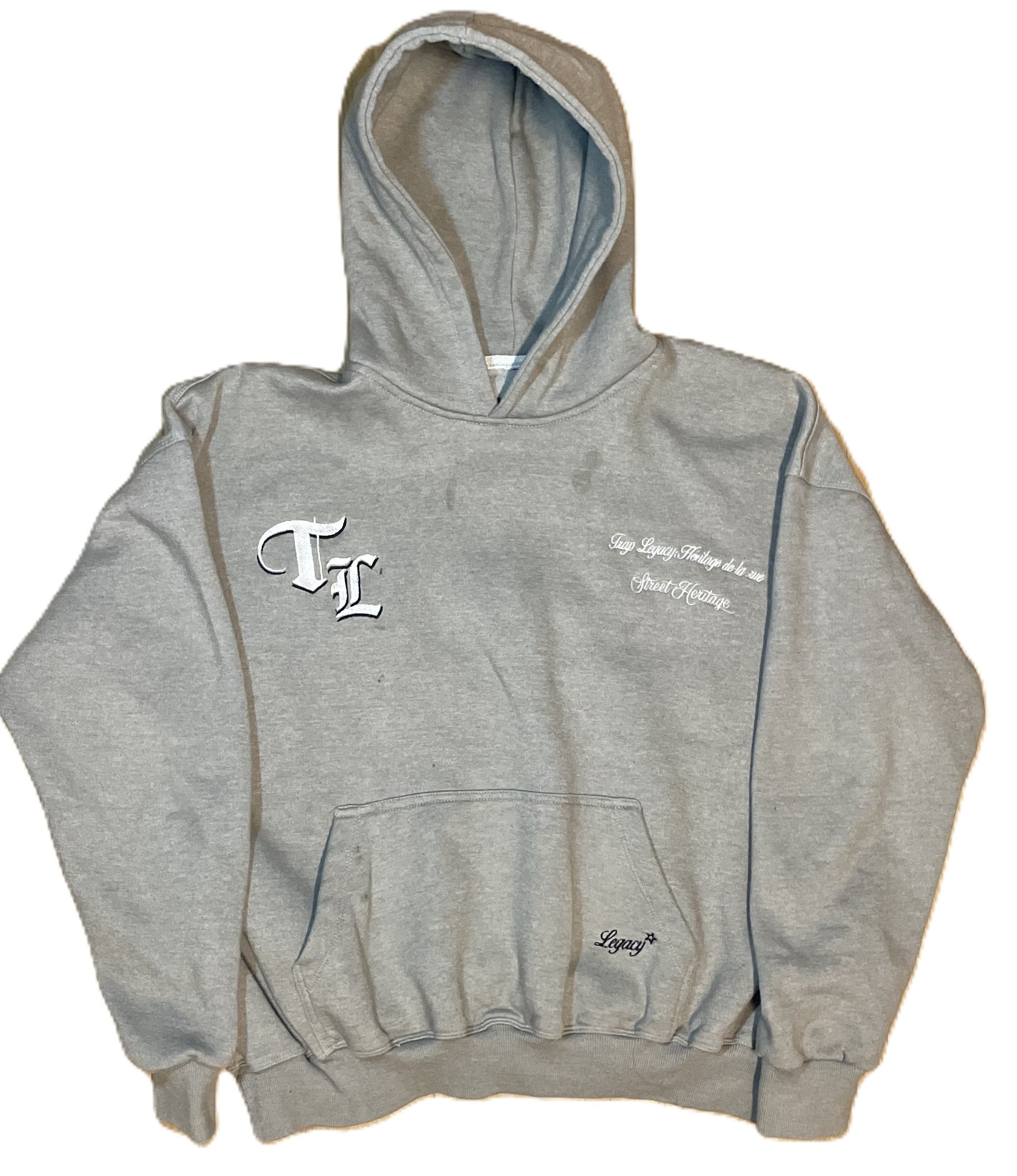 "TL" Heavyweight Grey Hoodie